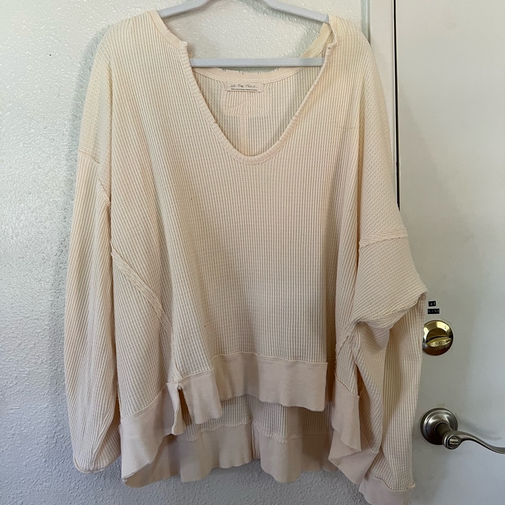 We The Free, gently worn, crème sweater, small